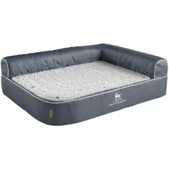 Knuffelwuff Orthopädisches Eck Hundebett Arizona Grau, Lehne Rechts