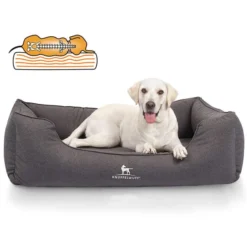 Knuffelwuff Orthopädisches Wasserabweisendes Hundebett Leon Anthrazit