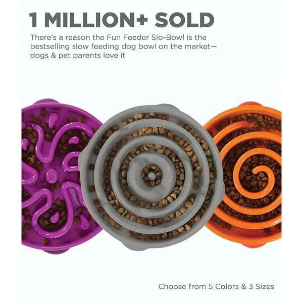Outward Hound Fun Feeder Slo Bowl Anti Schling Drop Grey – Bild 5