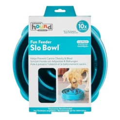 Outward Hound Fun Feeder Slo Bowl Anti Schling Drop Turquoise