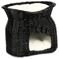 Trixie Weidenkorb Mit Liegedach Und Kissen